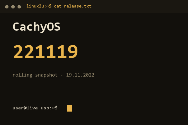 CachyOS 221119 — обложка карточки архива Linux2U