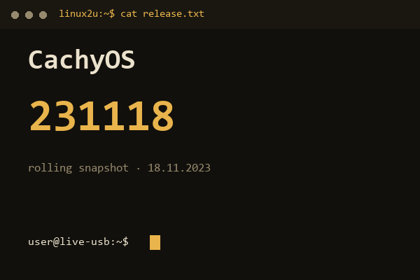 CachyOS 231118 — обложка карточки архива Linux2U
