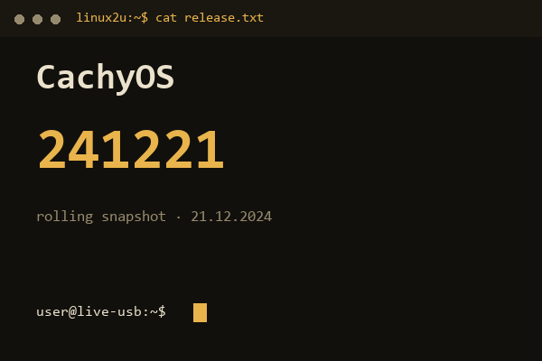 CachyOS 241221 — обложка карточки архива Linux2U